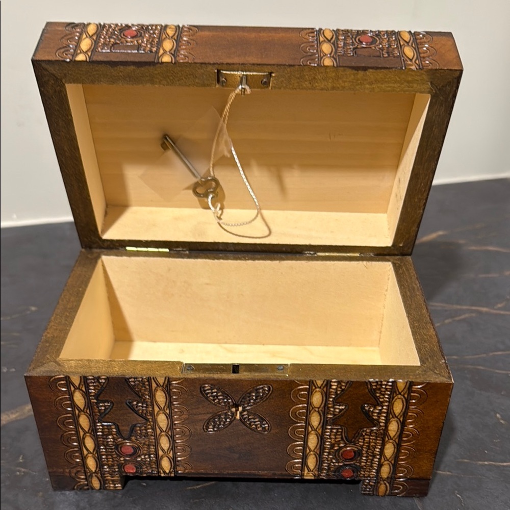 Handcrafted Wooden Decorative Box - Picture 2 of 6